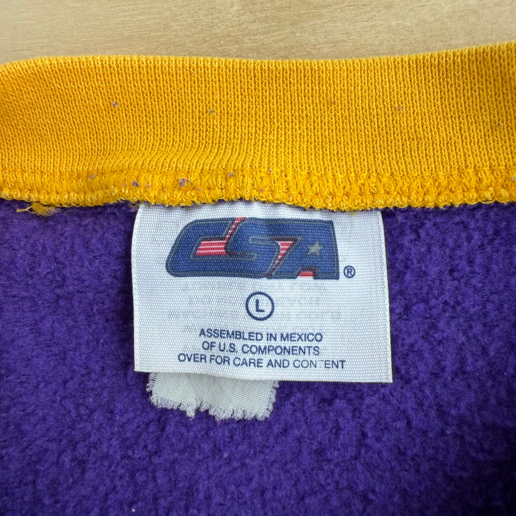 Vintage Minnesota Vikings NFL CSA Embroidered Text & Logo Crewneck - L