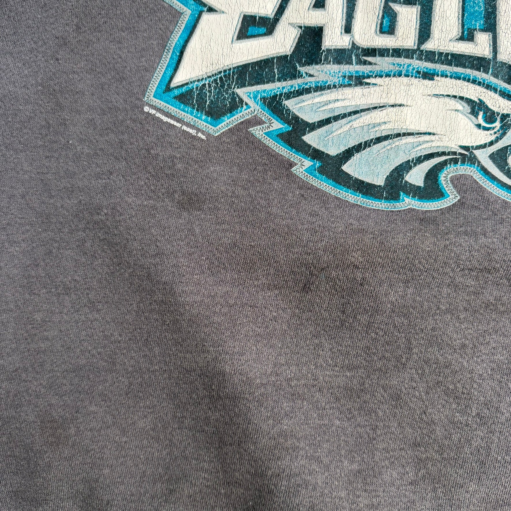 Vintage '01 Philadelphia Eagles NFL Lee Text & Logo Crewneck - L