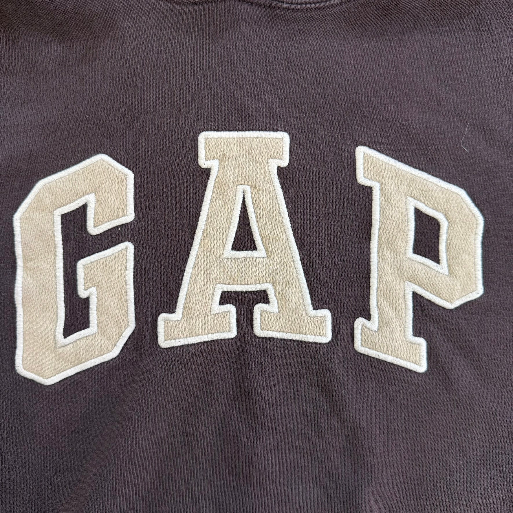 J- Vintage Gap Embroidered Logo Chocolate Brown Hoodie - L
