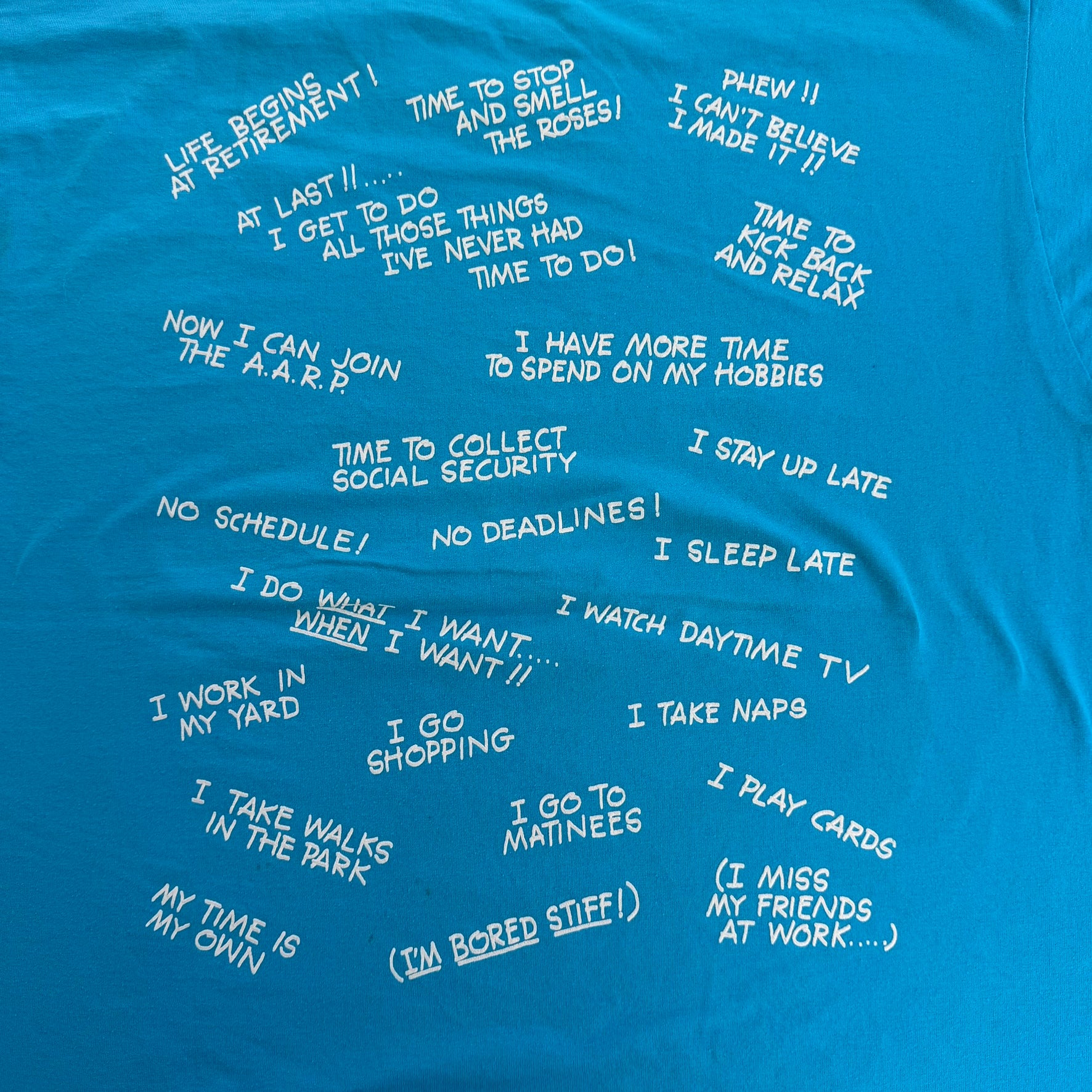 J- Vintage '91 Finally Retired Text Graphic Made In USA Text Single Stitch Tee - XL