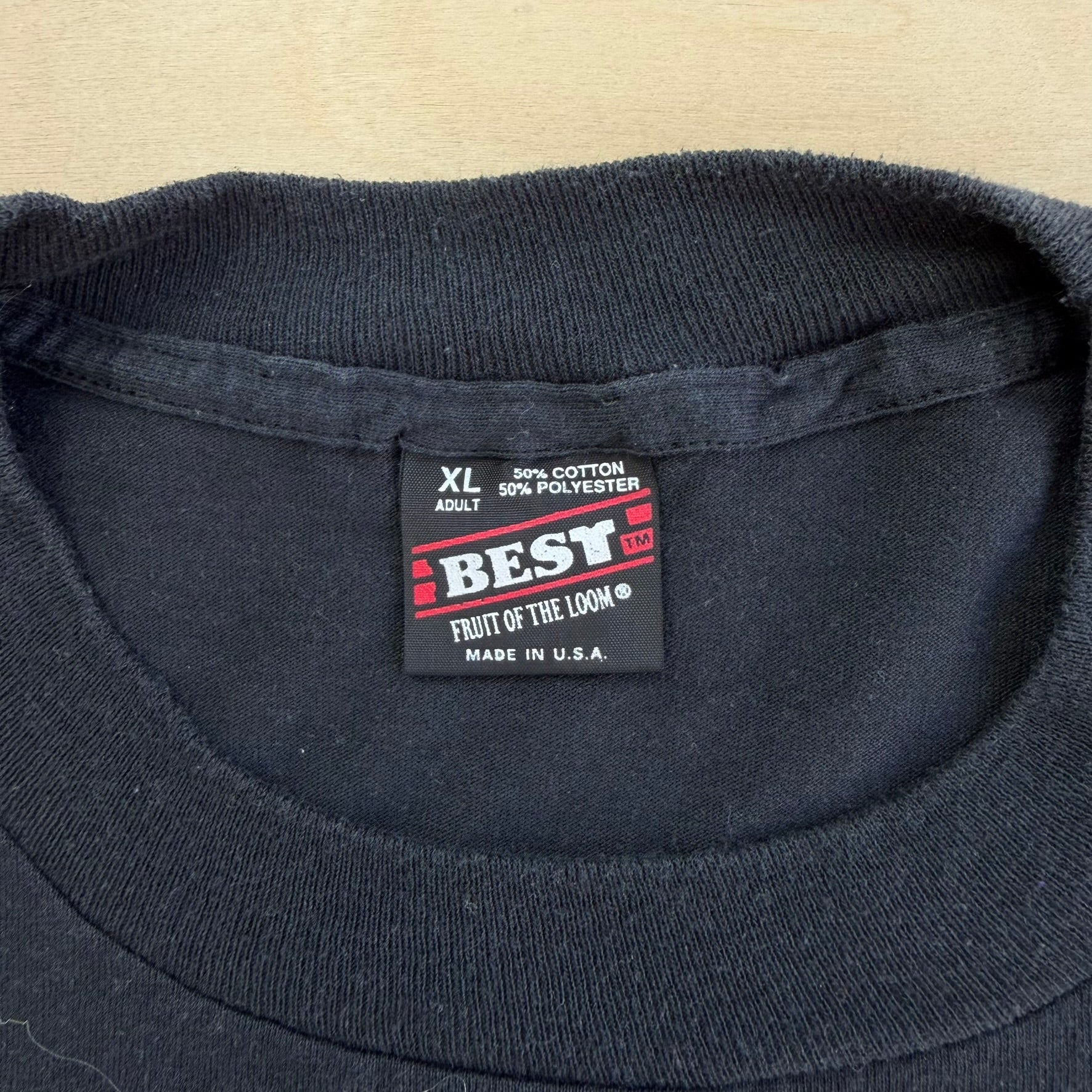 J- Vintage '93 Federal Reserve Bank Softball Tournament Graphic Made In USA Text Single Stitch Tee - XL