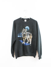 Load image into Gallery viewer, Vintage Wolf &amp; Blue Moon Crewneck
