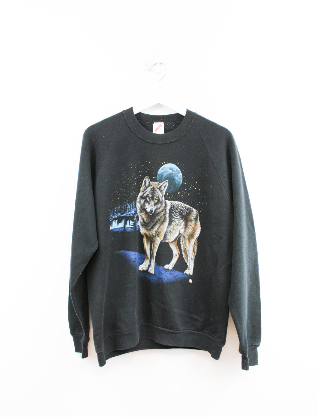 Vintage Wolf & Blue Moon Crewneck