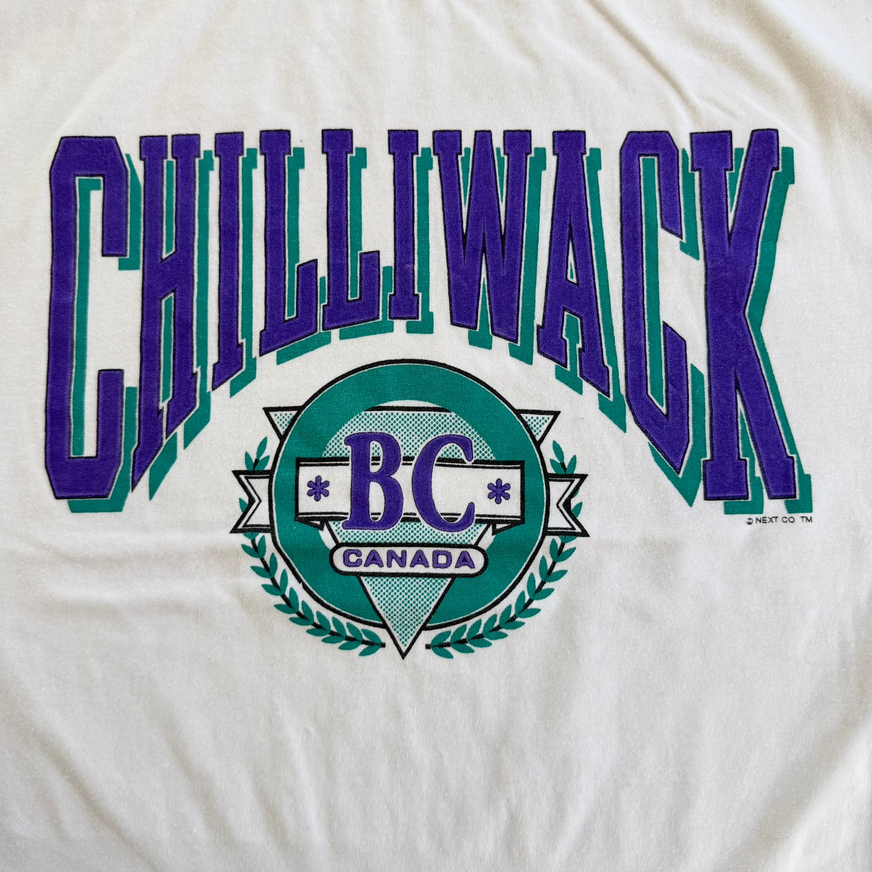 J- Vintage 90s Chilliwack BC Canada Graphic Text Single Stitch Tee - XL