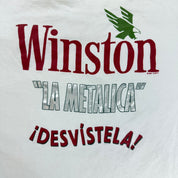 J- Vintage '91 Nascar Winston Cup Text Made In USA Single Stitch Pocket Tee - XL