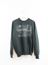 Load image into Gallery viewer, Vintage Moon Stars &amp; Lighthouse Crewneck
