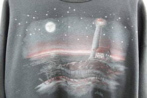 Vintage Moon Stars & Lighthouse Crewneck