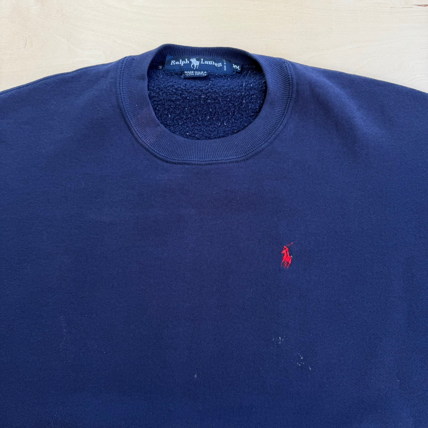 J- Vintage 90s Polo RL Embroidered Logo Made In USA Crewneck - XL
