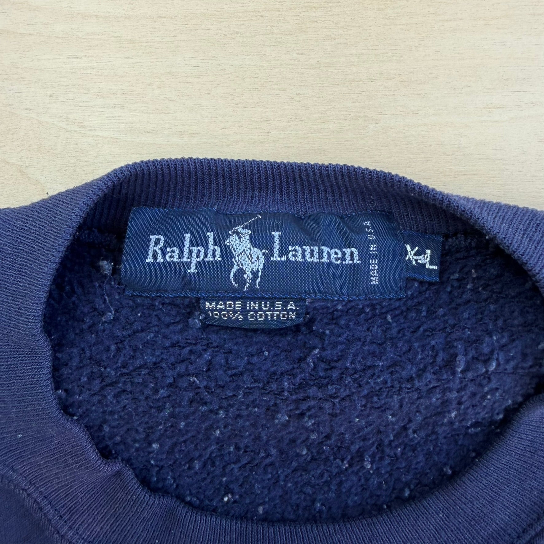J- Vintage 90s Polo RL Embroidered Logo Made In USA Crewneck - XL