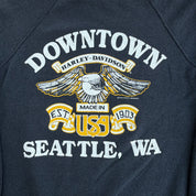 Vintage '92 Harley Davidson Seattle Washington Graphic Made In USA Crewneck - L