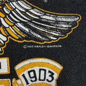 Vintage '92 Harley Davidson Seattle Washington Graphic Made In USA Crewneck - L