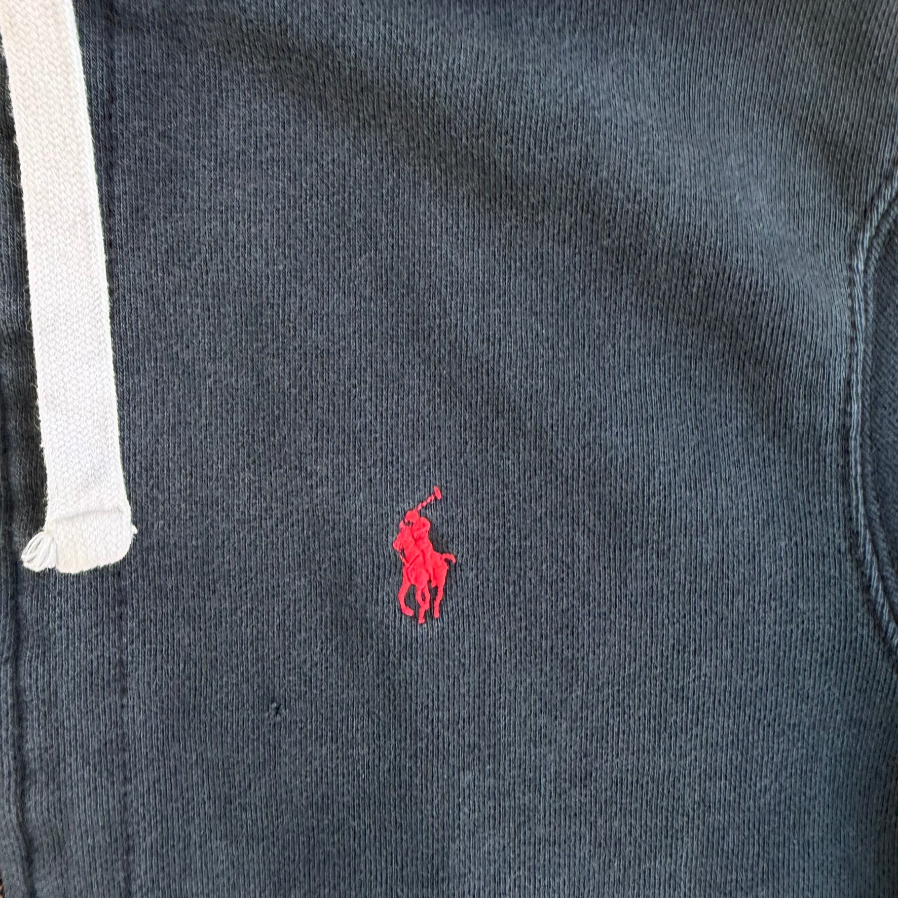 J- Vintage 90s Polo RL Embroidered Logo Zip Up Hoodie - M