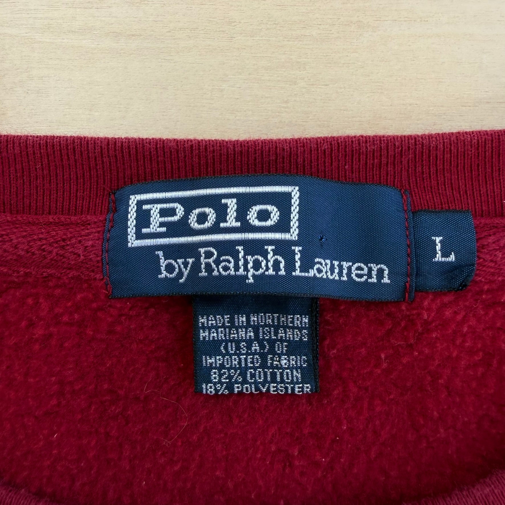 J- Vintage 90s Polo RL Embroidered Logo Made In USA Crewneck - L