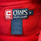 J- Vintage Ralph Lauren Chaps Embroidered US Flag & Text Crewneck - M