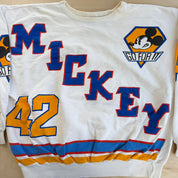 Vintage Disney Mickey Go For It Text Graphic Crewneck - M