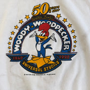 Vintage '90 Universal Studio Woody Woodpecker 50th Anniversary Graphic Made In USA Crewneck - L