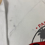 J- Vintage '86 Palm Spring Beach Club Car Graphic Made In USA Crewneck - XL