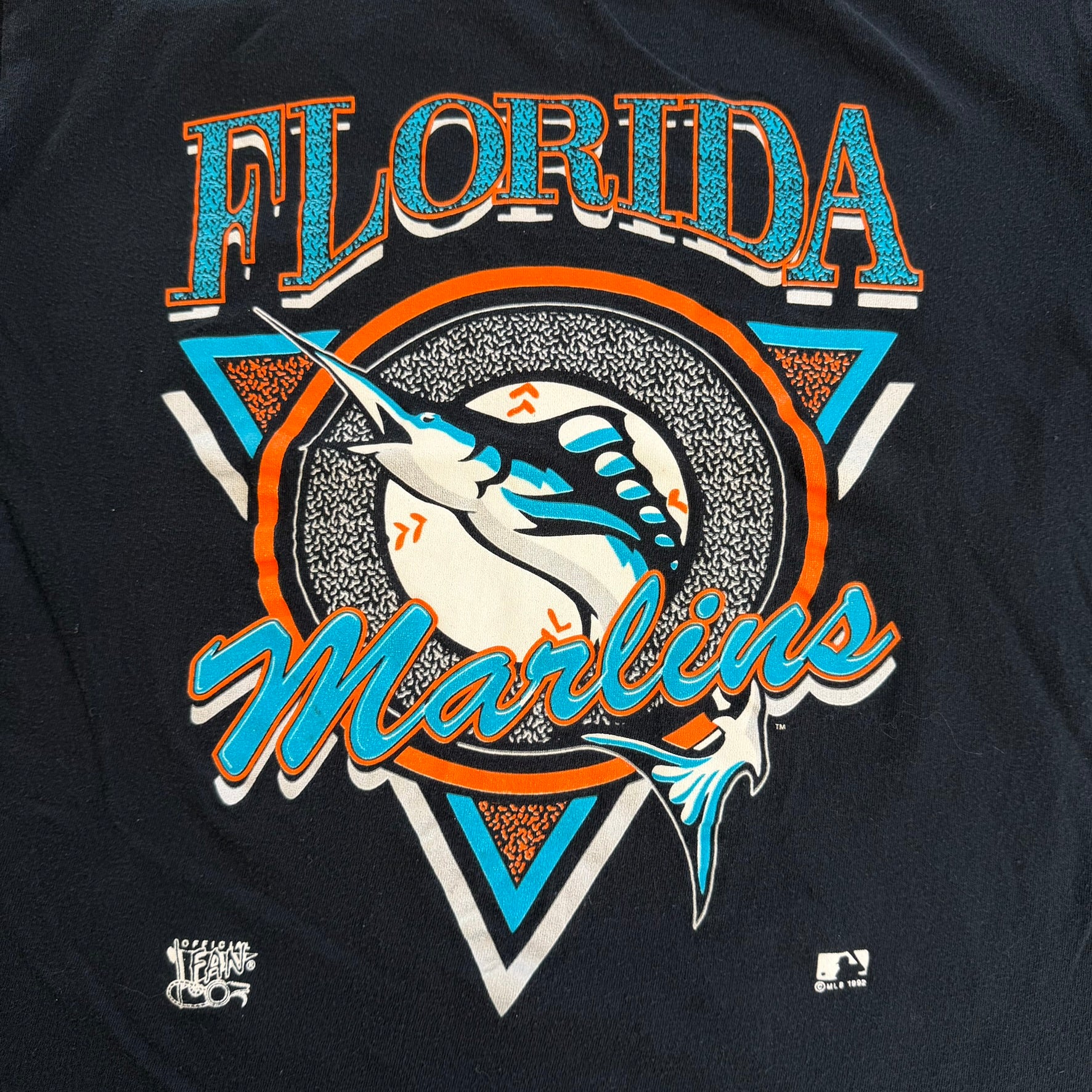 J- Vintage '92 Florida Marlins MLB Graphic Single Stitch Tee - M