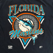 J- Vintage '92 Florida Marlins MLB Graphic Single Stitch Tee - M