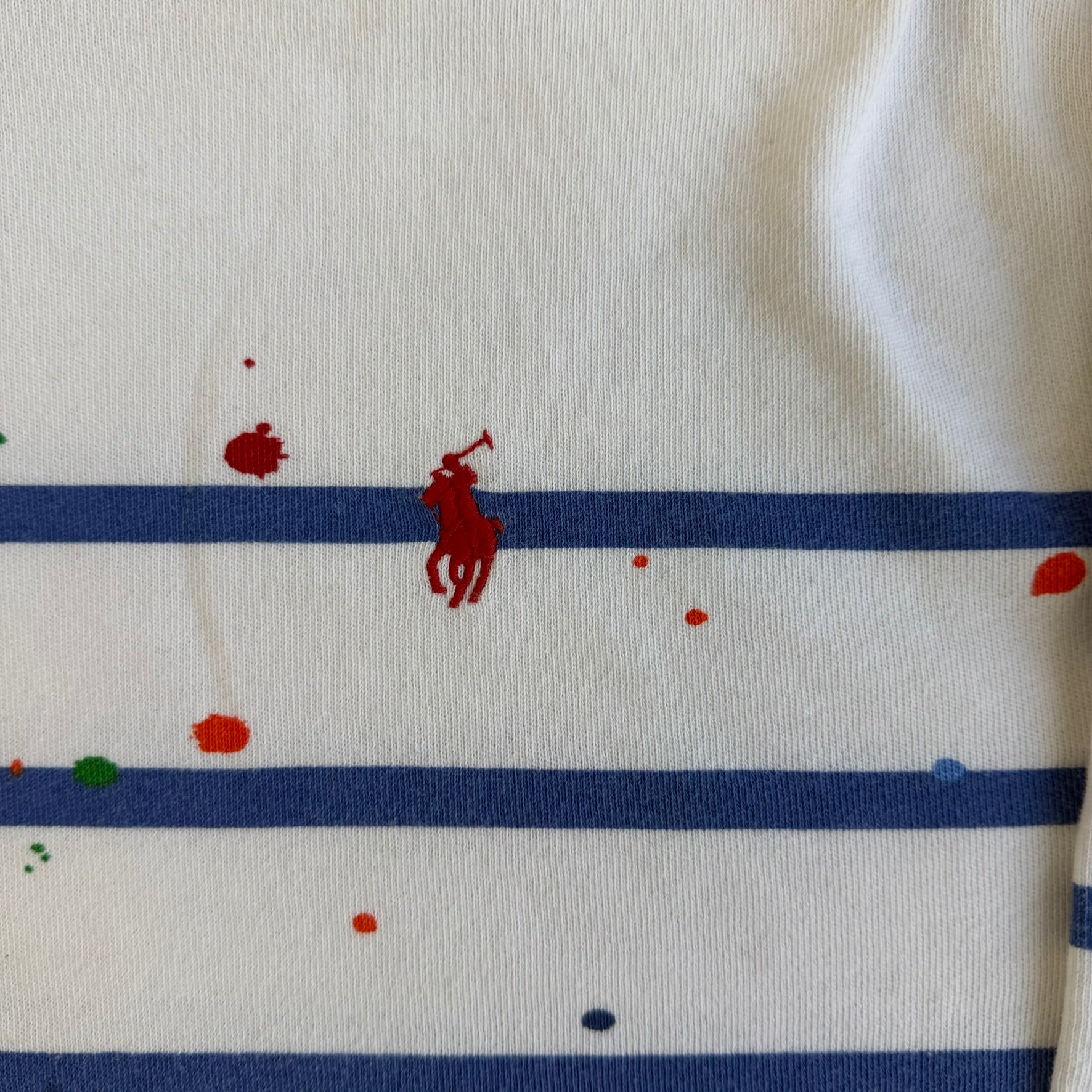 Vintage Polo RL Embroidered Logo Paint Splatters Hoodie - XL