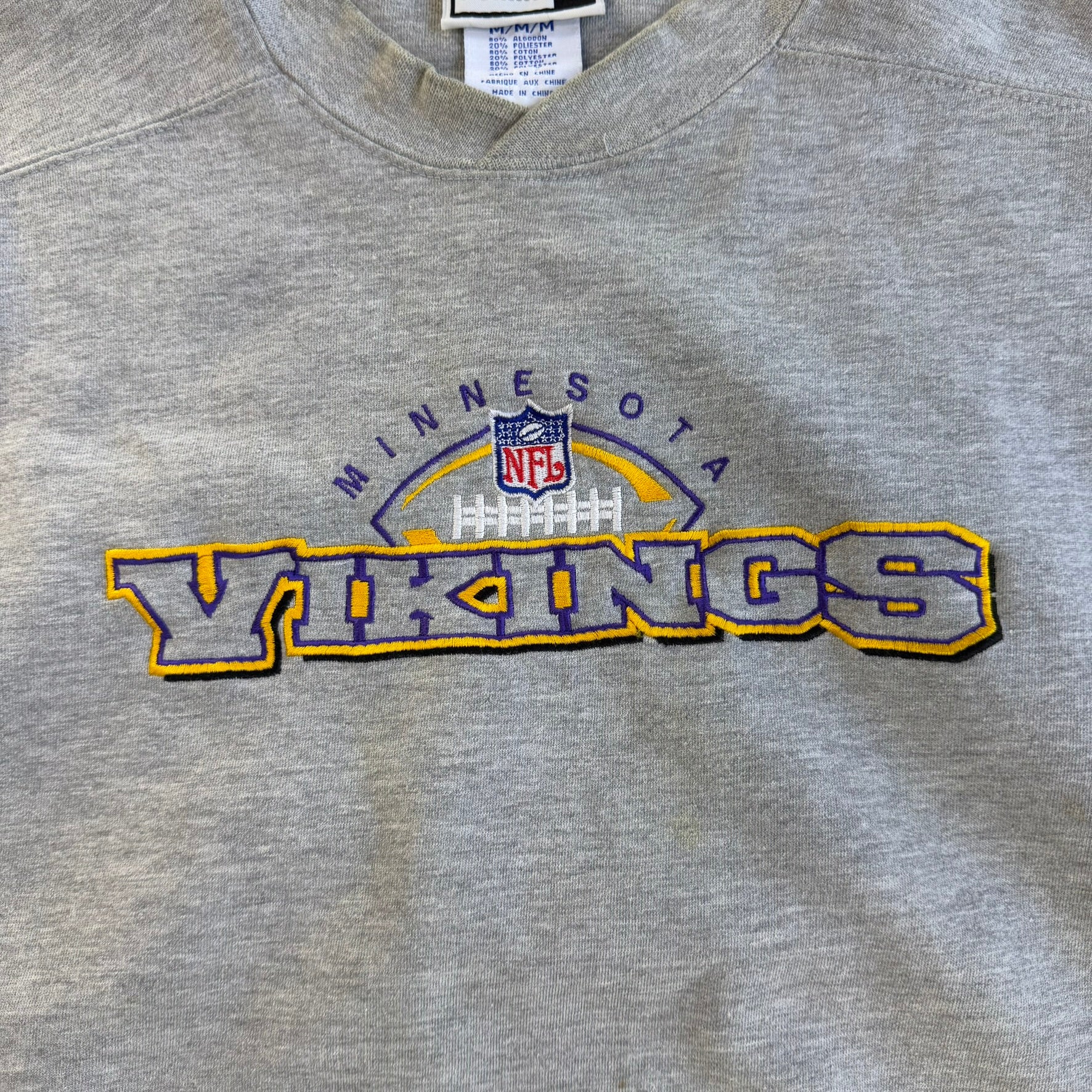 Vintage Minnesota Vikings NFL Puma Embroidered Logo Crewneck - M