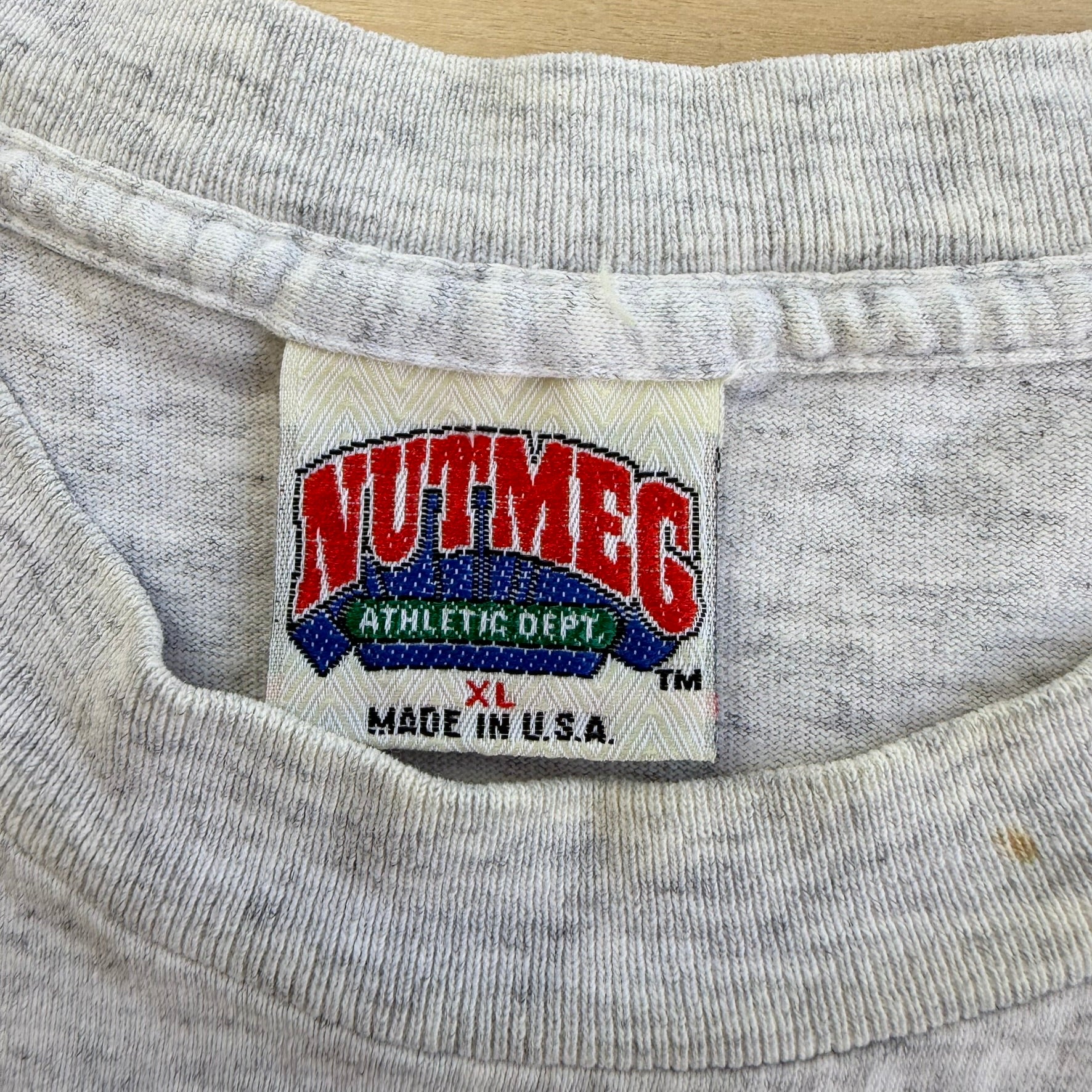 J- Vintage 90s San Jose Shark NHL Nutmeg Graphic Made In USA Single Stitch Tee - XL
