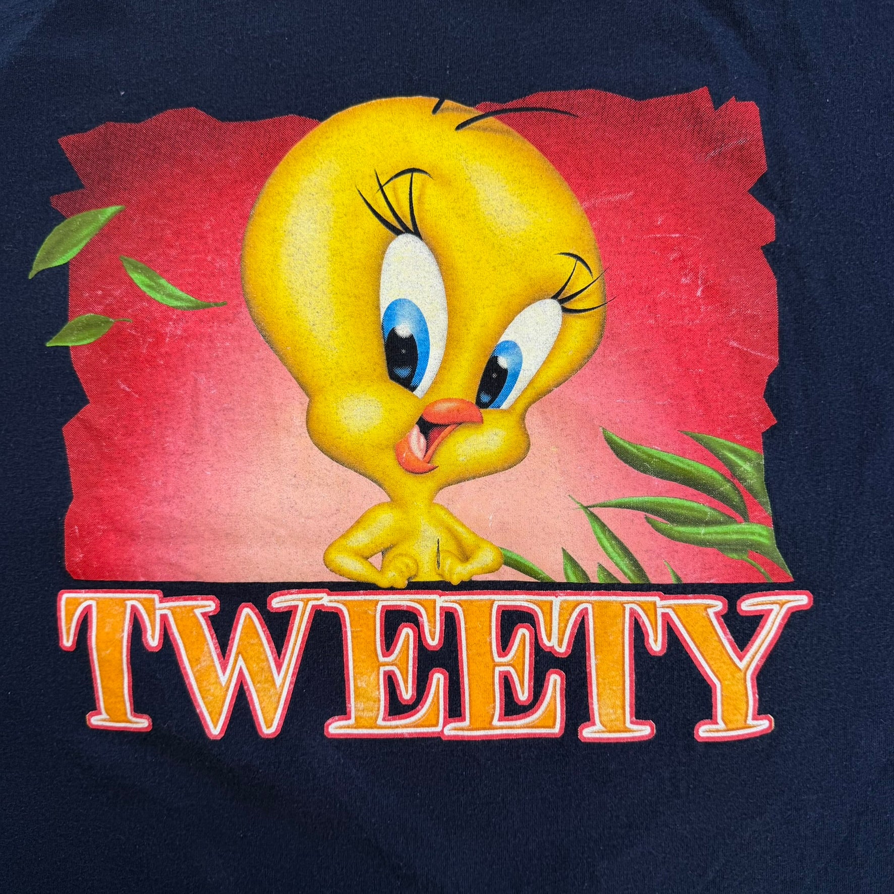 J- Vintage '99 Looney Tunes Tweety Bird Text & Graphic Tee - Women XL