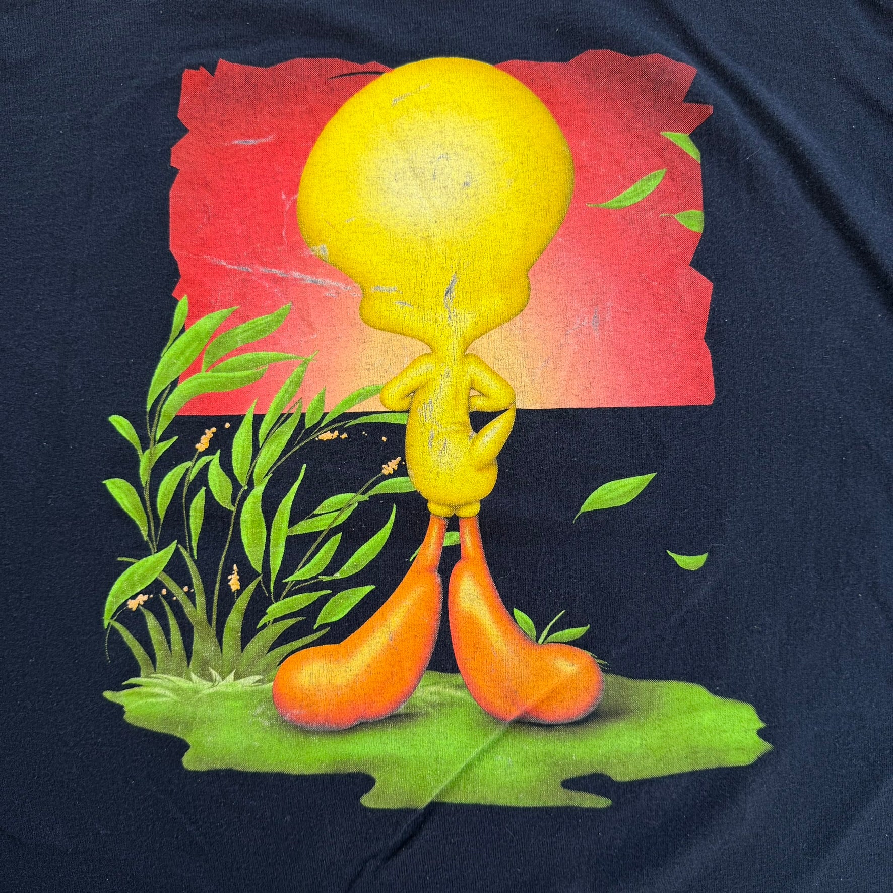 J- Vintage '99 Looney Tunes Tweety Bird Text & Graphic Tee - Women XL