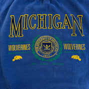 Vintage University Of Michigan Wolverines Text Graphic Crewneck - XL