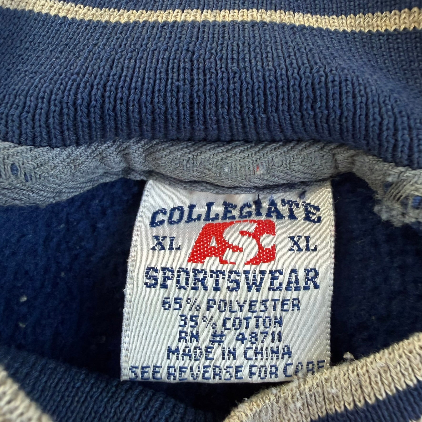 Vintage University Of Michigan Wolverines Text Graphic Crewneck - XL