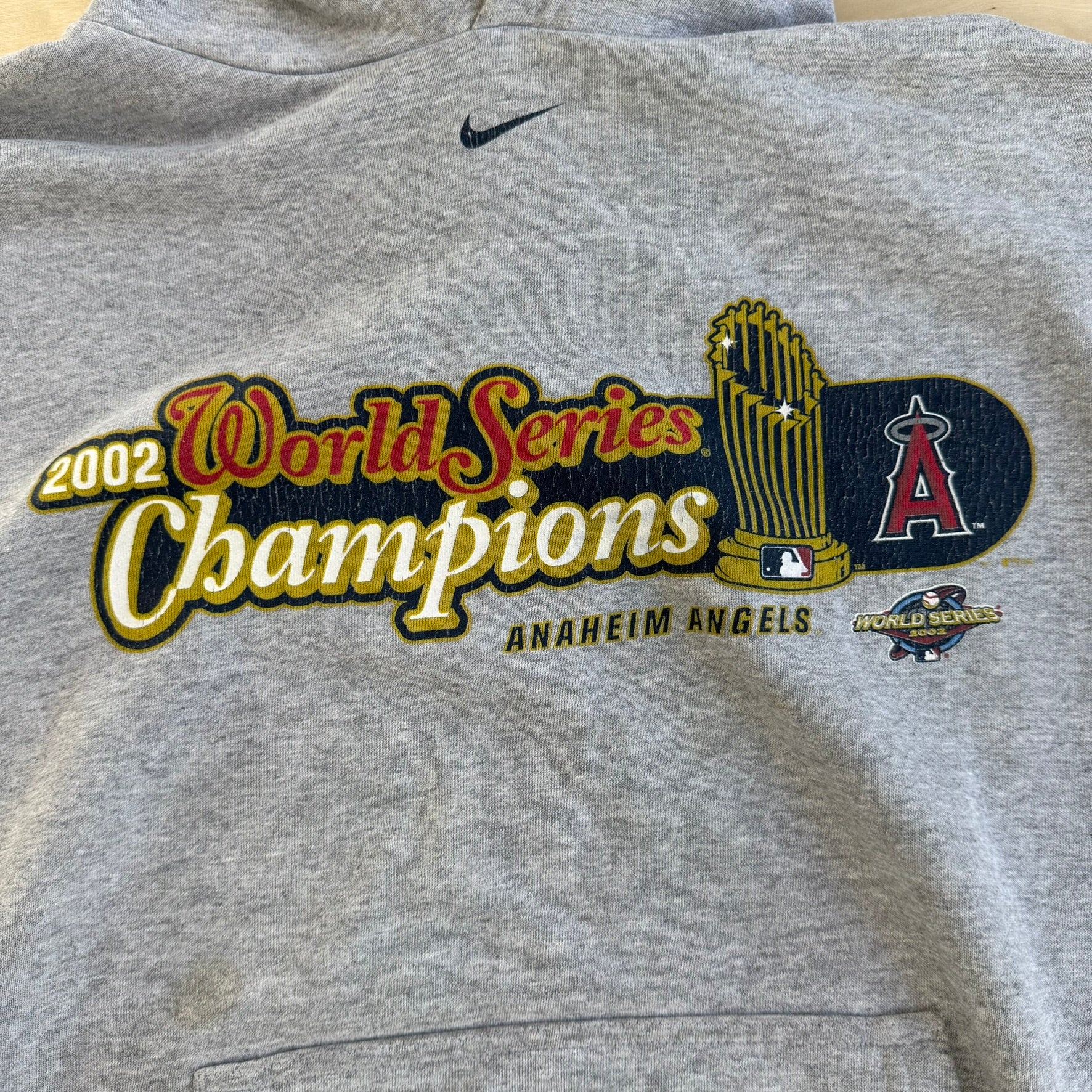 Vintage '02 Nike Team Anaheim Angels MLB World Series Champions Hoodie - XL