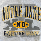 Vintage University Of Notre Dame Fighting Irish Graphic Made In USA Crewneck - XL