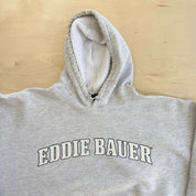 J- Vintage Eddie Bauer Text Made In USA Hoodie - L