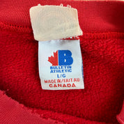 Vintage Montreal Canadiens NHL Embroidered Logo & Text Made In Canada Crewneck - L