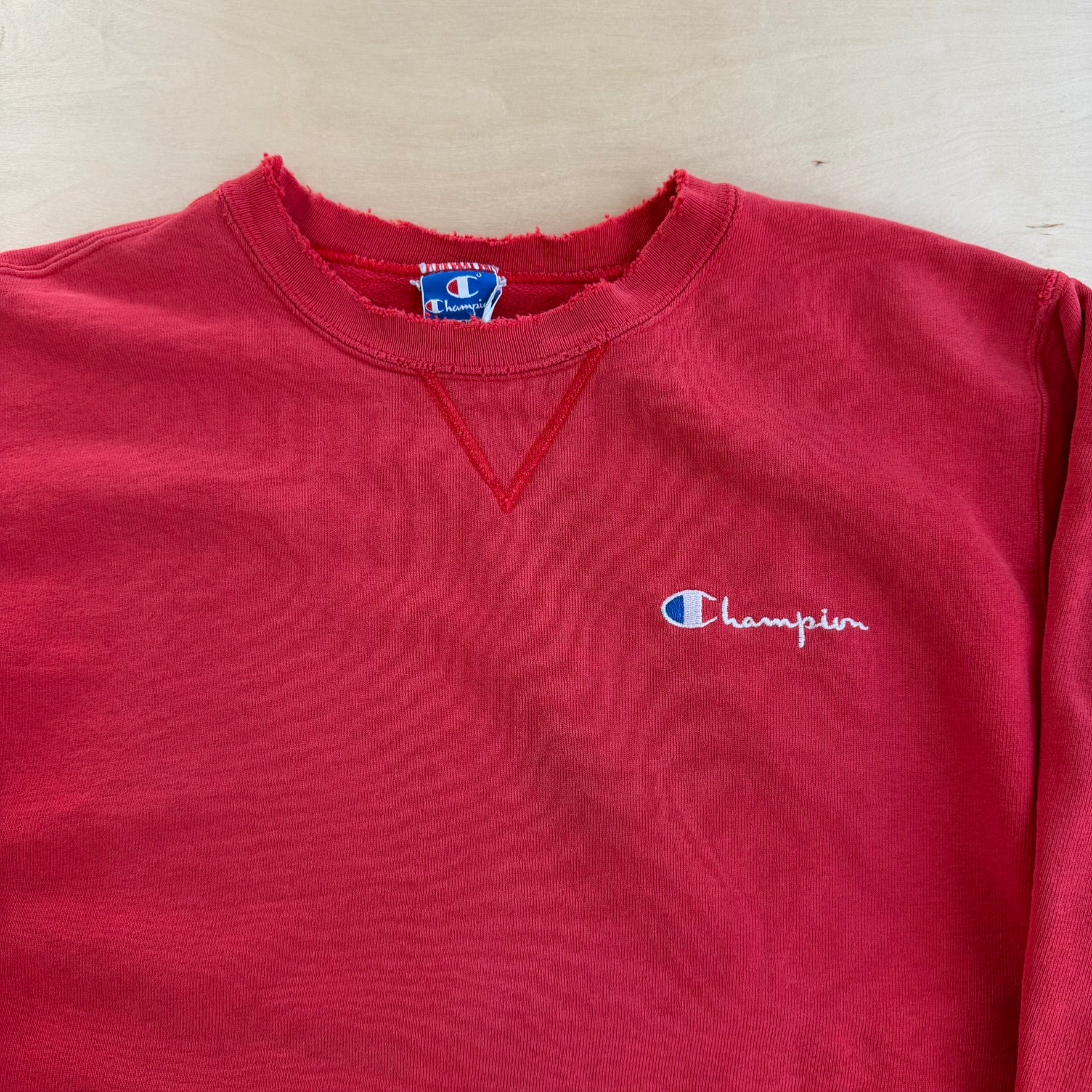 Vintage Champion Embroidered Text Logo Made In USA Crewneck - L
