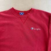 Vintage Champion Embroidered Text Logo Made In USA Crewneck - L
