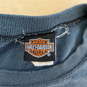 J- Vintage '00 Harley Davidson South Hampton Flame Logo & Text Made In USA Long Sleeve Tee - 2XL