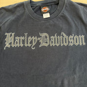J- Vintage '07 Harley Davidson Columbus Ct Graphic & Text Long Sleeve Tee - L
