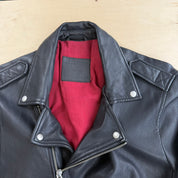 All Saints Biker Style Zip Up Leather Jacket - M