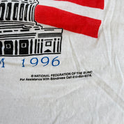 J- Vintage '96 USA Freedom 1996 Graphic Made In USA Single Stitch Tee - L