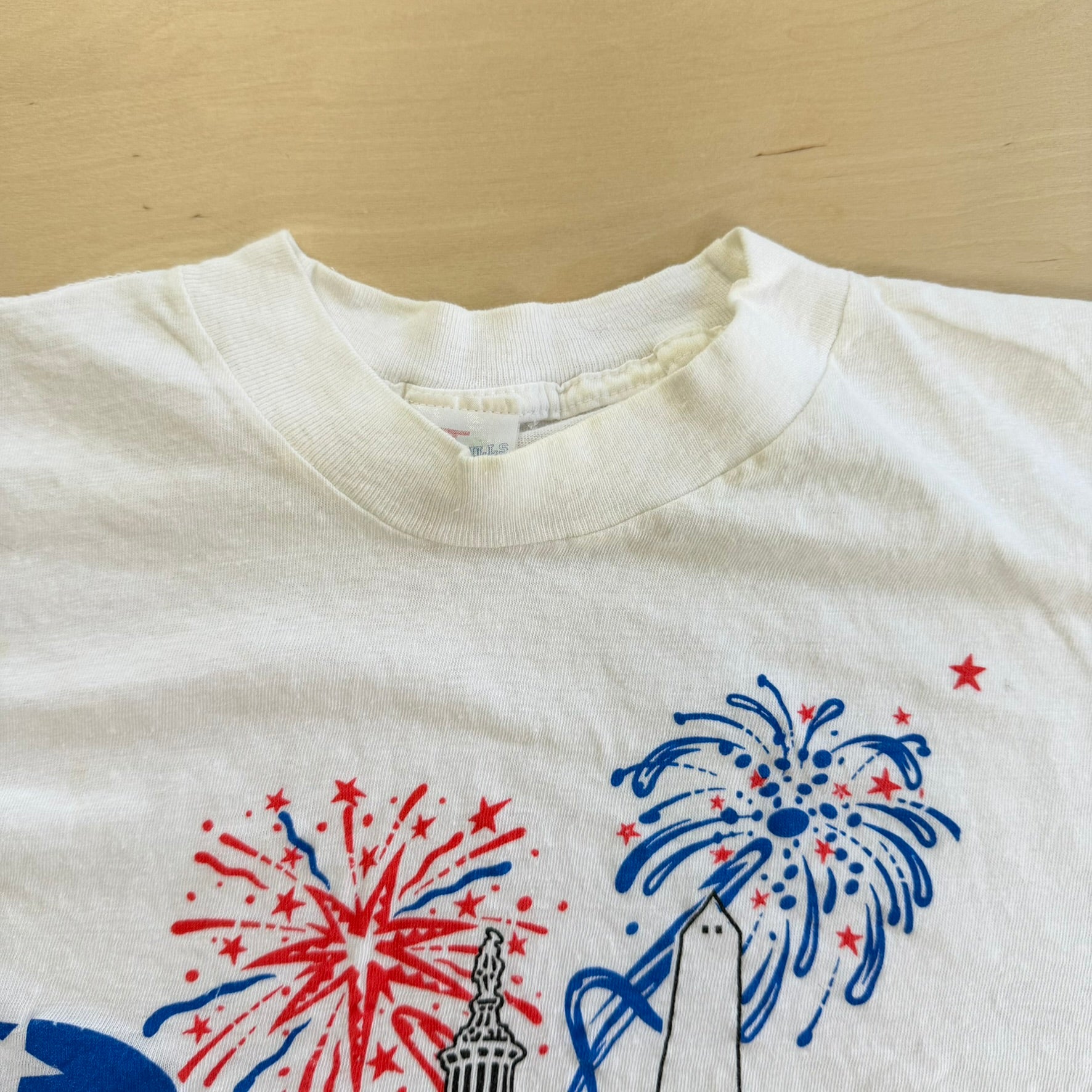 J- Vintage '96 USA Freedom 1996 Graphic Made In USA Single Stitch Tee - L