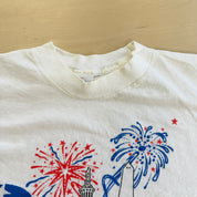 J- Vintage '96 USA Freedom 1996 Graphic Made In USA Single Stitch Tee - L