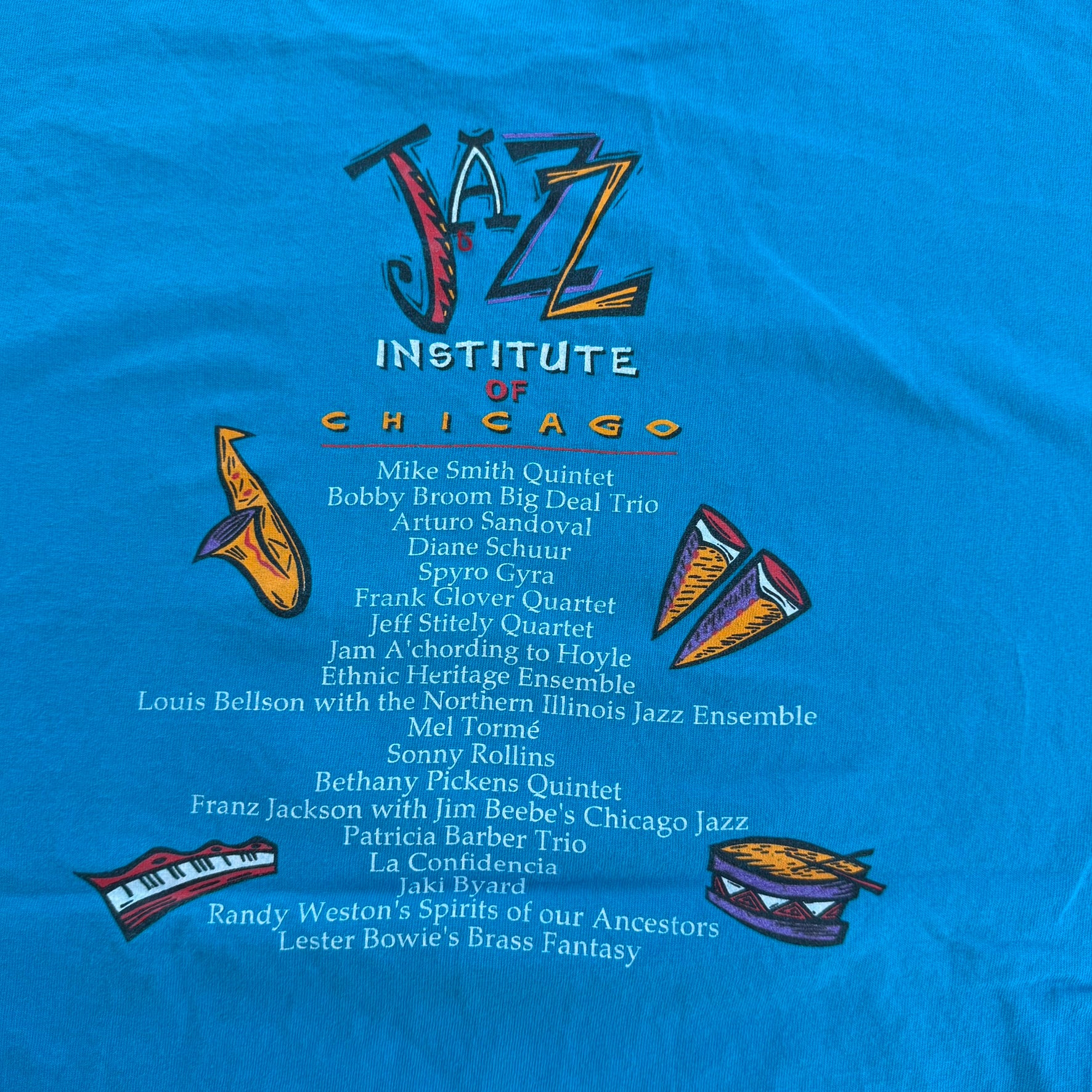 J- Vintage '92 Chicago Jazz Festival Graphic Made In USA Single Stitch Tee - XL