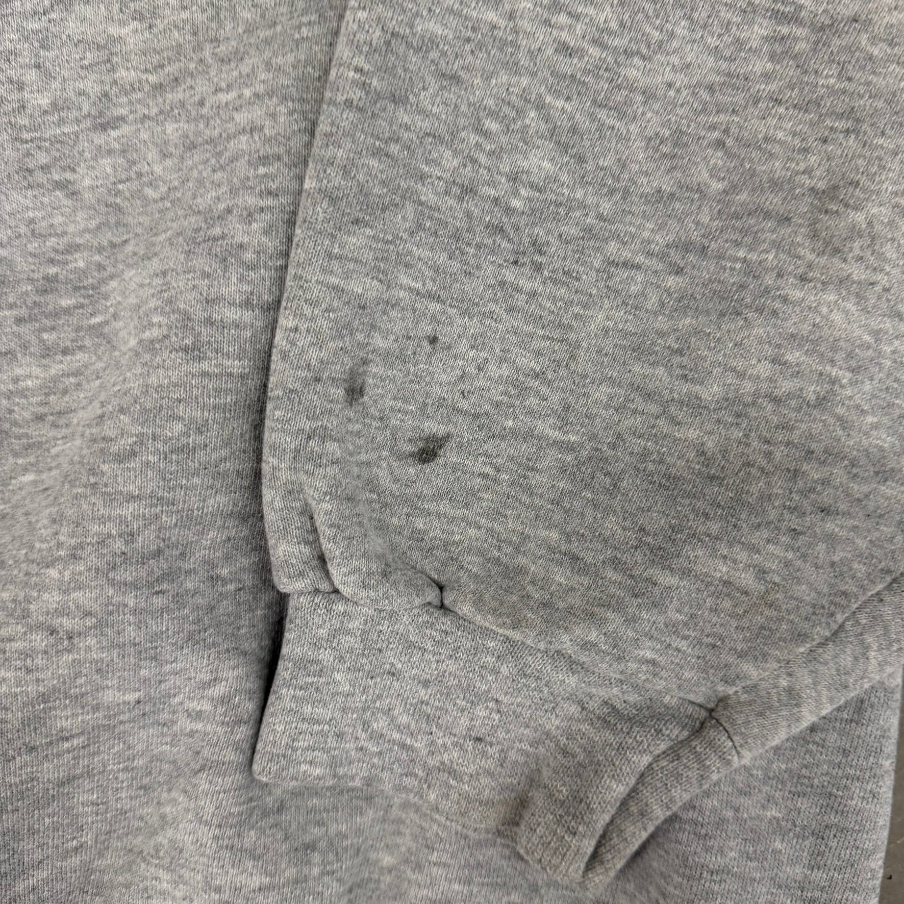 J- Vintage Nike Embroidered Swoosh Made In USA Grey Crewneck - L