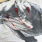 J- Vintage '93 Jurassic Park T-Rex All Over Print Made In USA Single Stitch Tee - XL