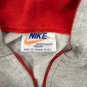 J- Vintage Nike Text & Logo Zip Up Hoodie - M