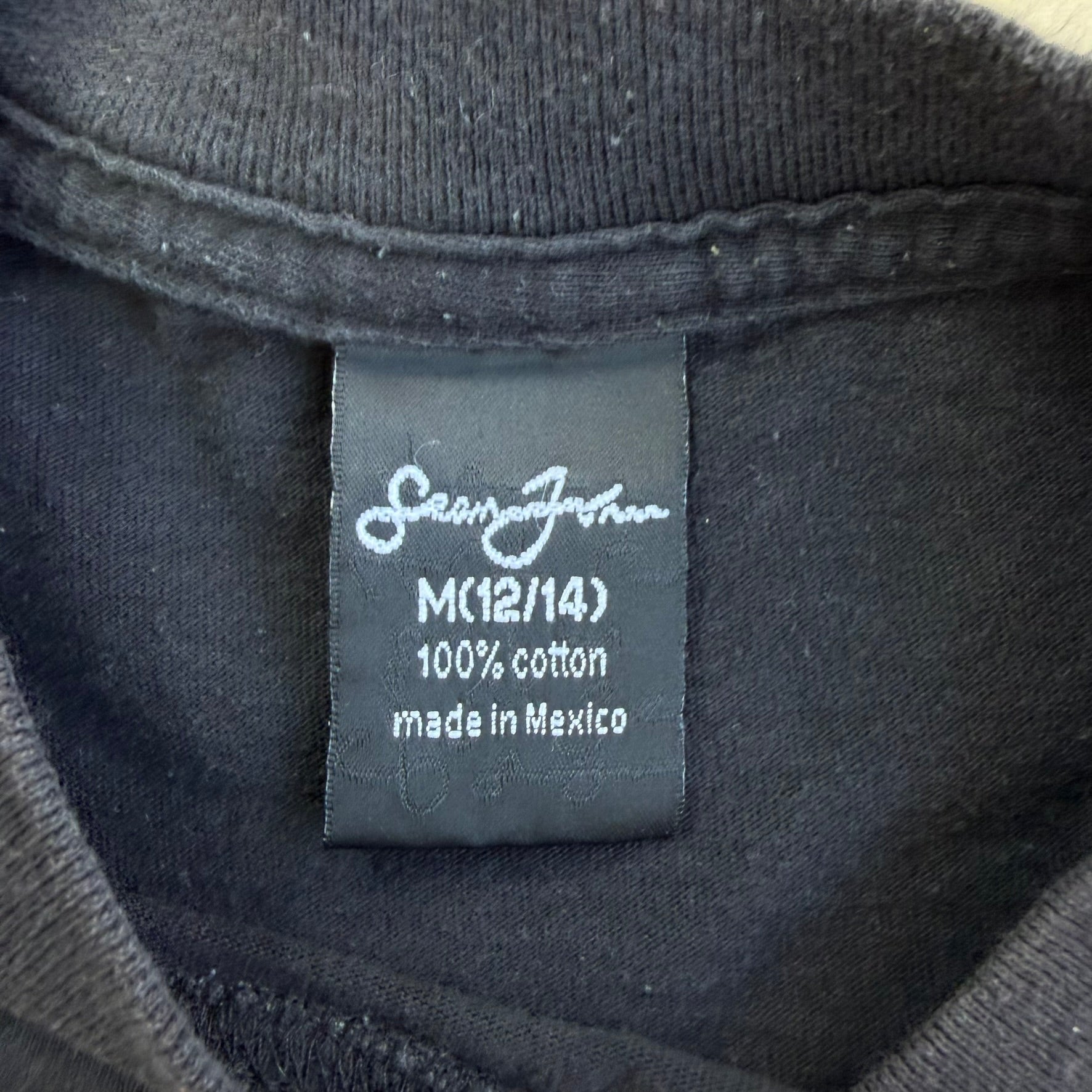 J- Vintage Sean John Logo Cursive Text Tee - M