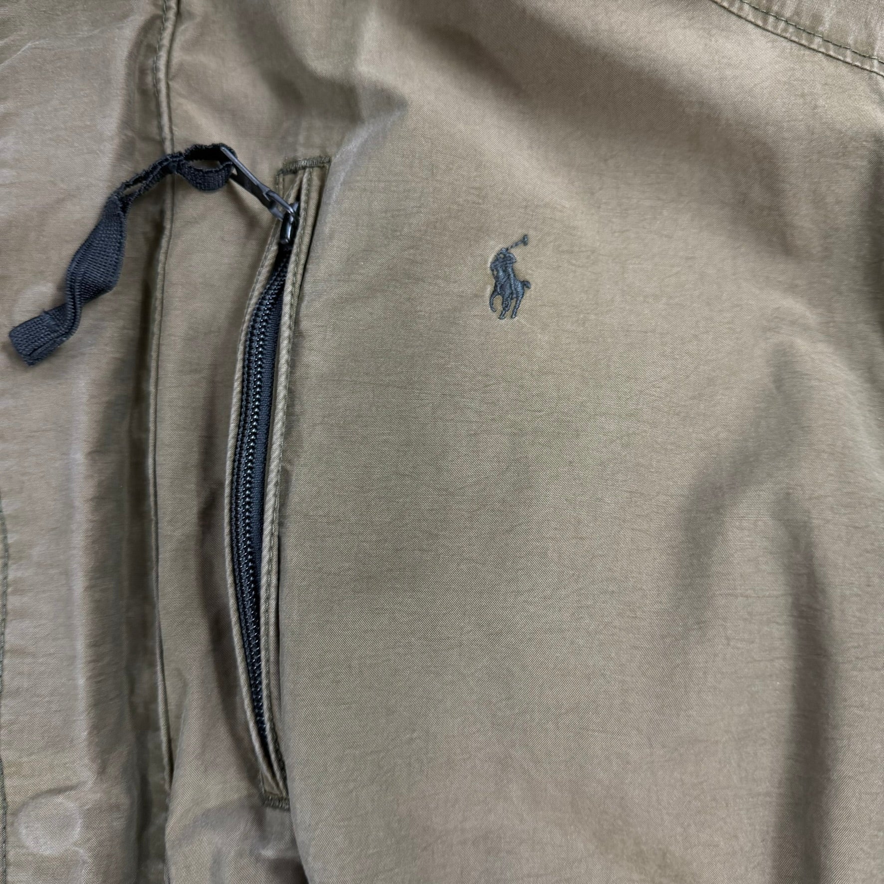 Vintage 90s Polo RL Embroidered Logo Synched Waist Fleece Lined Winter Jacket - L
