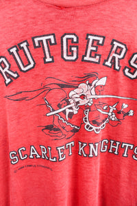 Vintage 88' Rutgers Scarlett Knights Logo 50/50 Tee