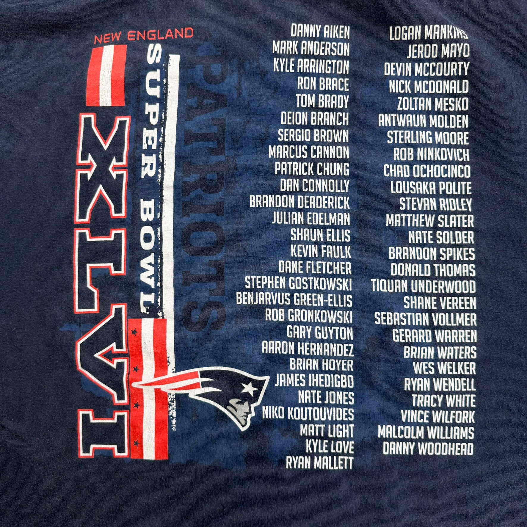 J- '12 New England Patriots Super Bowl 46 Champions NFL Graphic Tee - 2XL